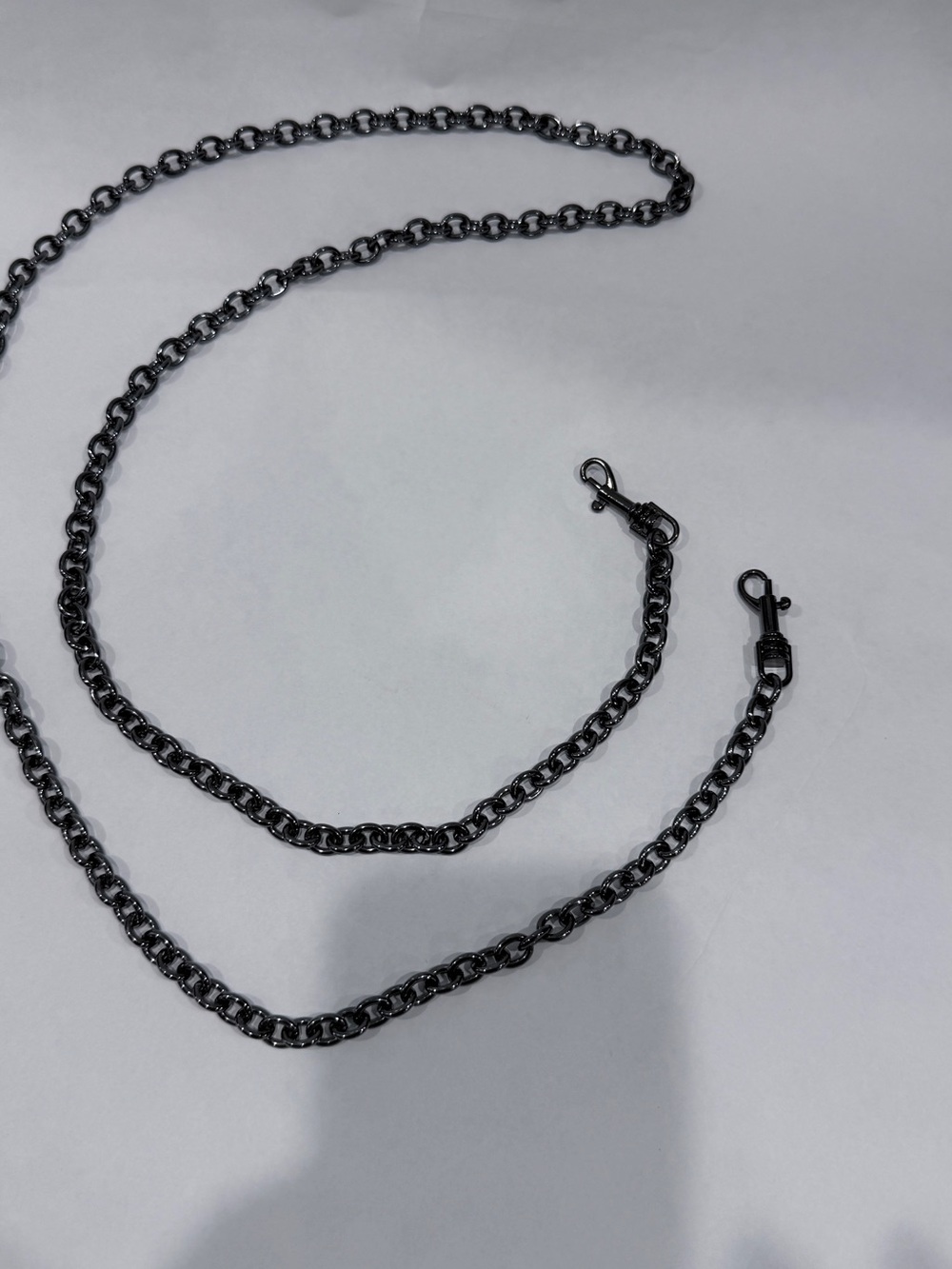 Women’s Black Gun Metal Chain Replacement Strap Accessory with Lobster Clasps